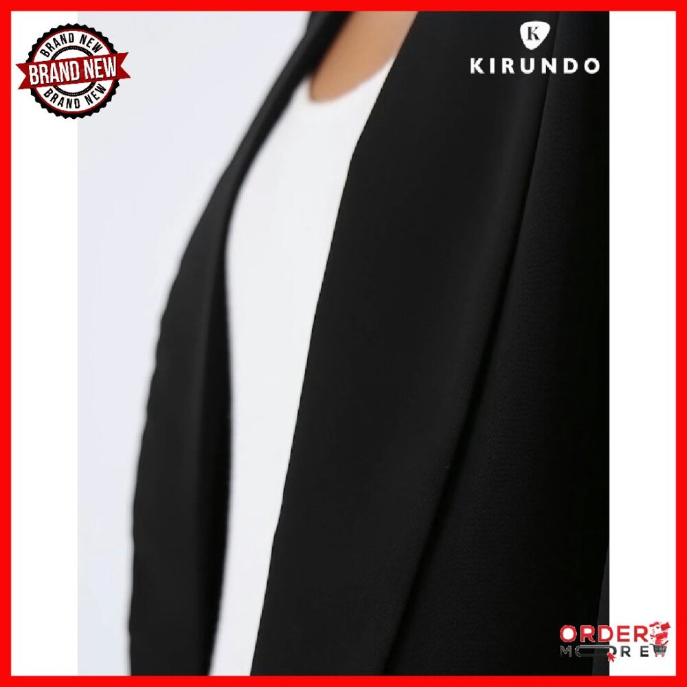 Oversized Blazer Lightweight Polyester Open Front… - image 7